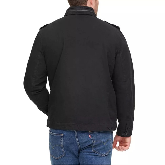 NWT Levi's Men's Two-Pocket Trucker Jacket Sherpa Lined Black Size LT - Picture 14 of 16